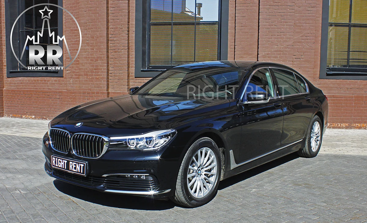 Аренда BMW 7 G12 черный с водителем в Москве, цена от 5000 р/ч