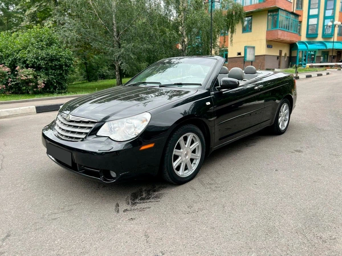 Аренда кабриолета Chrysler Sebring III 2009 черный с водителем в Москве,  цена от 2500 р/ч