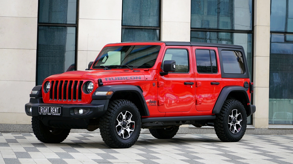 Аренда Jeep Wrangler Rubicon JL 2021 красный с водителем в Москве, цена от  4000 р/ч