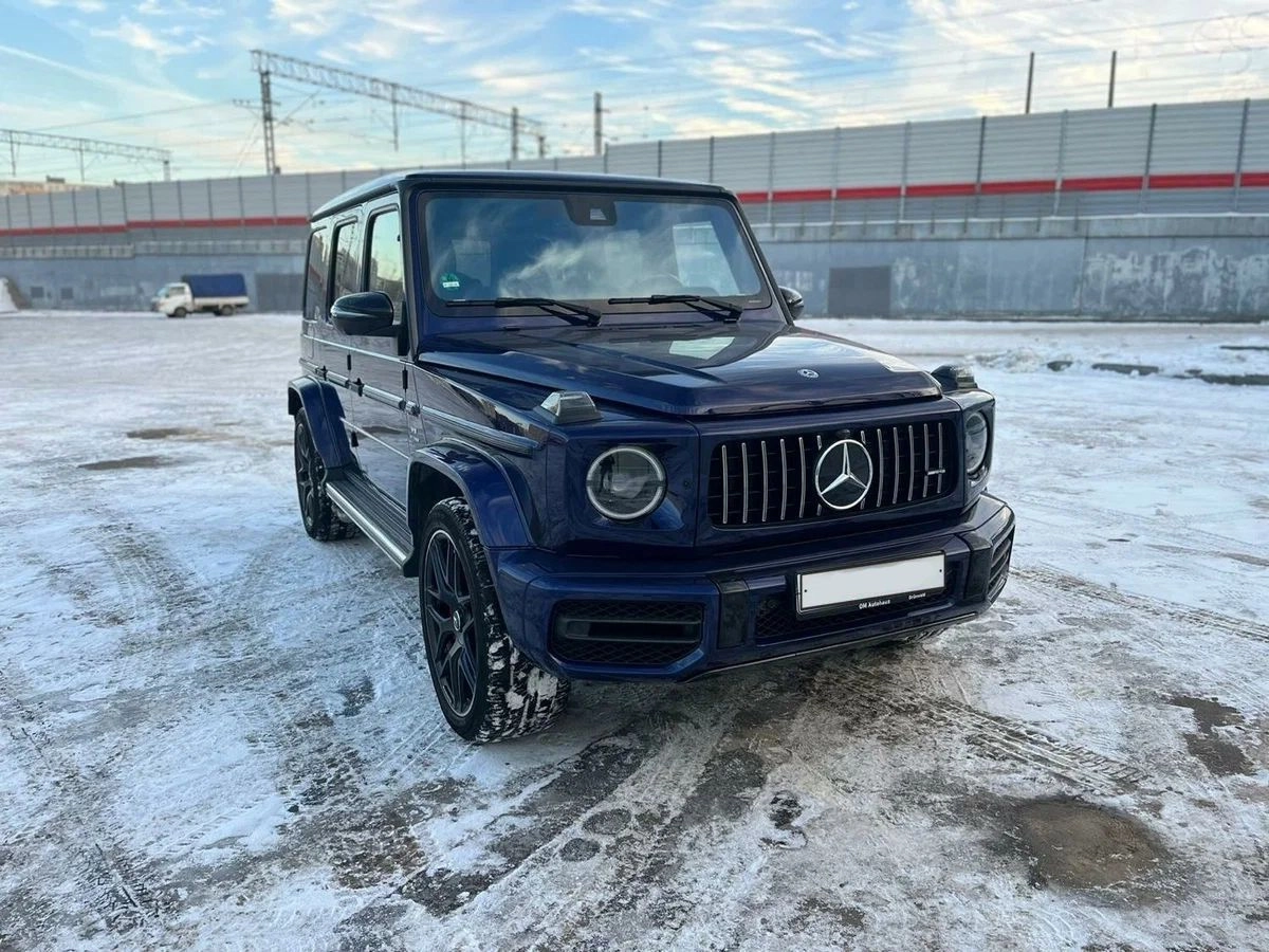 Аренда Mercedes-Benz G-Класс AMG 63 II синий 2019 с водителем в Москве,  цена от 4000 р/ч